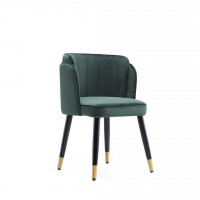 Manhattan Comfort DC043-GR Zephyr Velvet  Dining Chair in Hunter Green